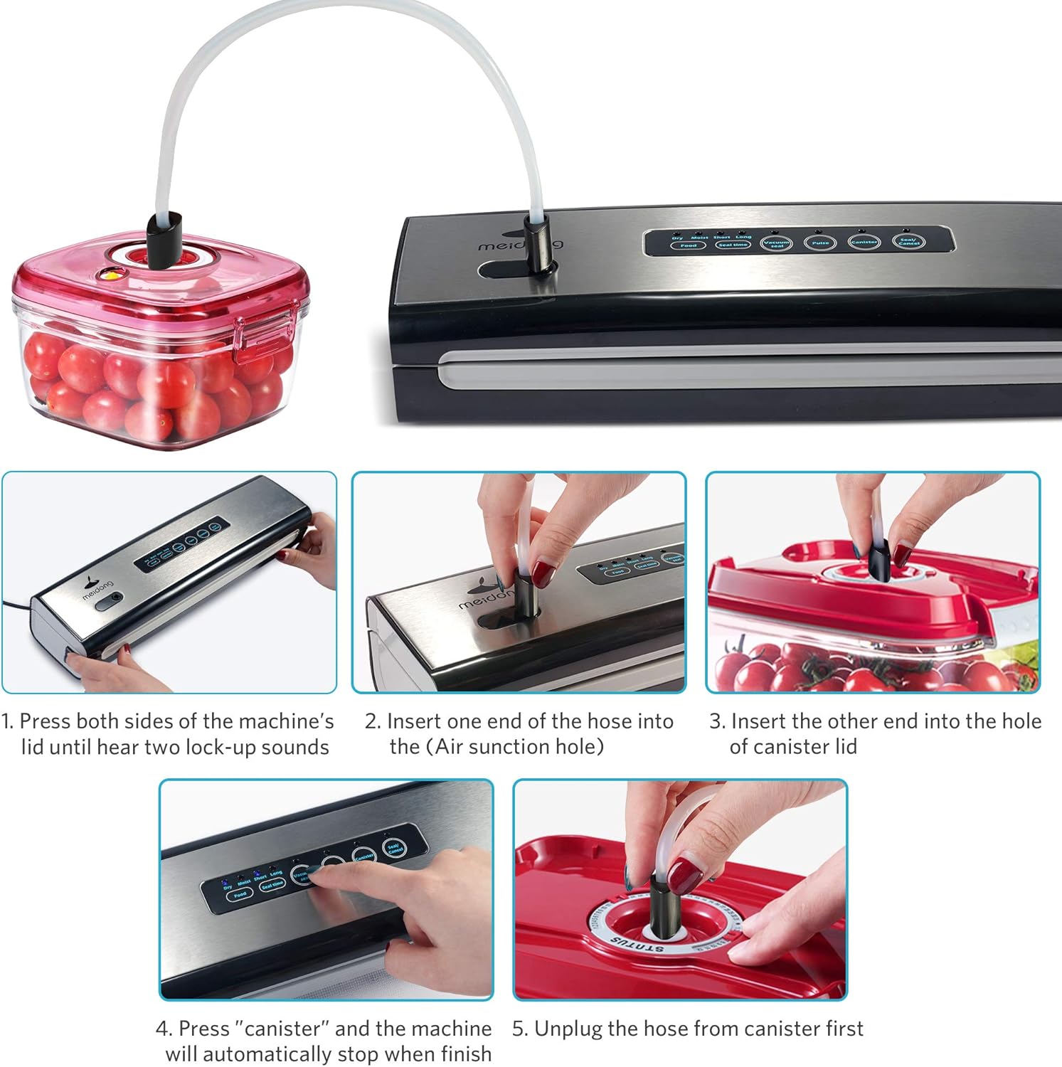 Compact Vacuum Sealer Machine with Starter Kit F4176