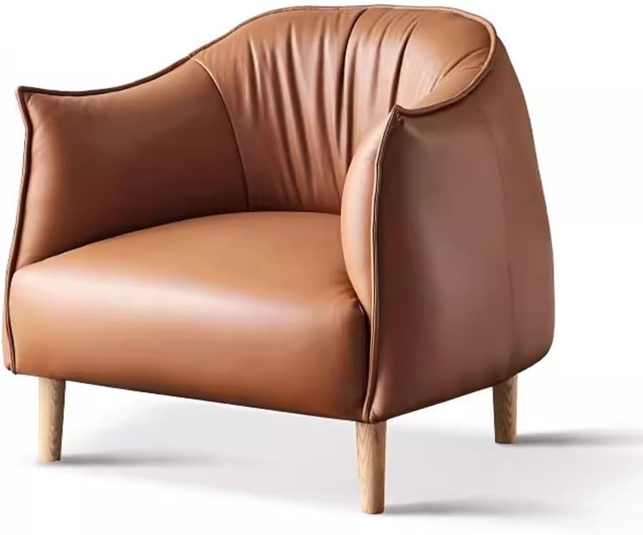Leather Solid Wood Single Sofa Q651544