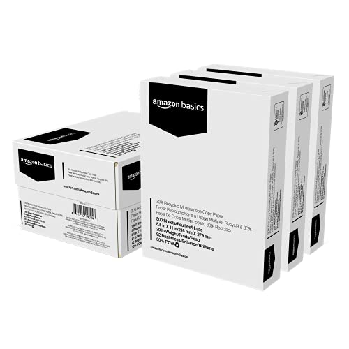 30% Recycled Multipurpose Copy Printer Paper - 8.5 x 11 Inches, 1 Ream, 500 Count, White I320059