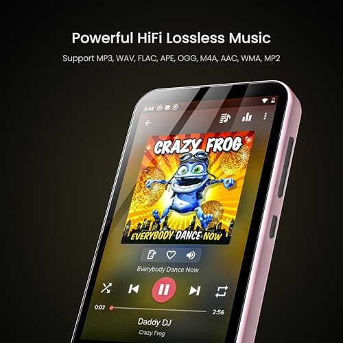 Pink 4" WiFi MP3 MP4 Music Player with Bluetooth B8637