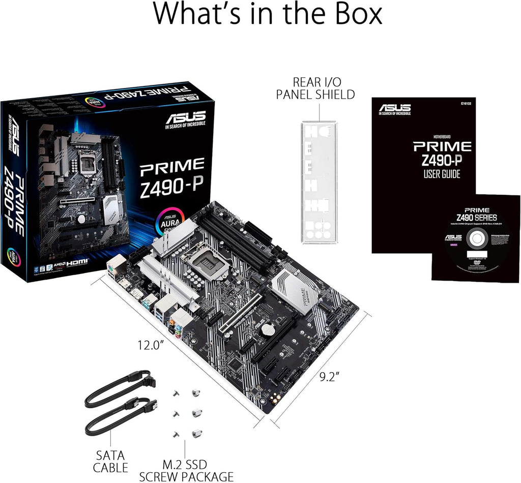 ATX Motherboard (Dual M.2, DDR4 4600, 1 Gb Ethernet, USB 3.2 Gen 2 USB Type-A, Thunderbolt 3 Support, Aura Sync RGB) (Renewed) F948