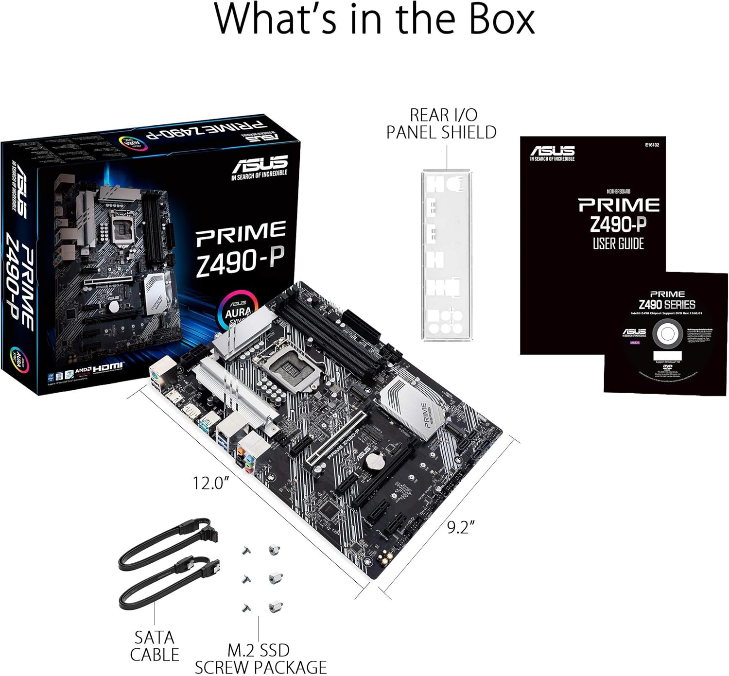 ATX Motherboard (Dual M.2, DDR4 4600, 1 Gb Ethernet, USB 3.2 Gen 2 USB Type-A, Thunderbolt 3 Support, Aura Sync RGB) (Renewed) F948
