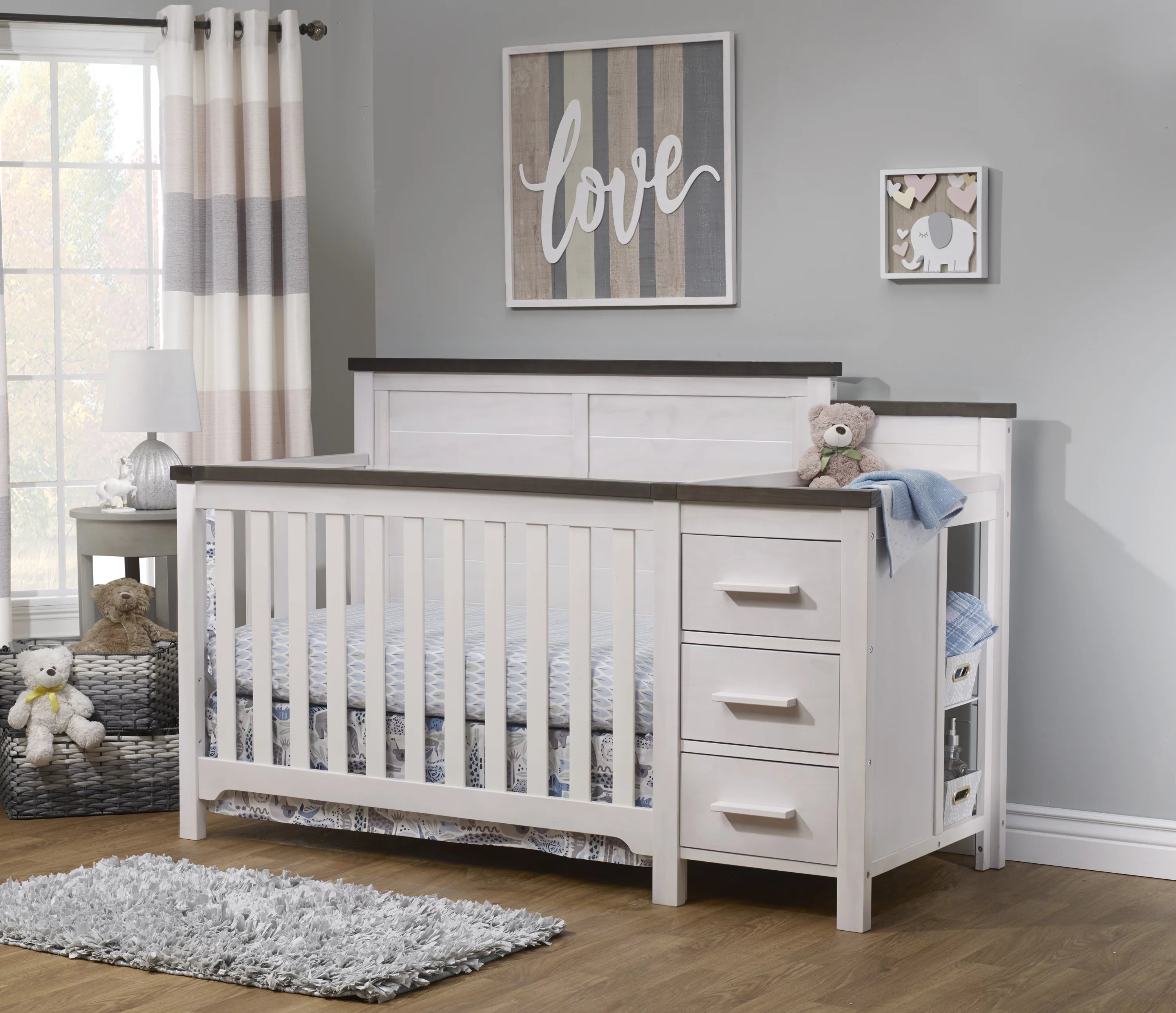 Farmhouse Crib & Changer Y6170