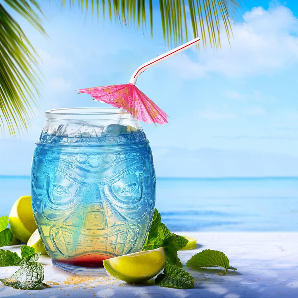 16 Oz Clear Tiki Glasses Cups K792801