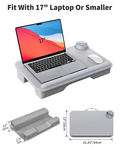 Laptop Lap Desk with Storage Drawer and Cushion D989151