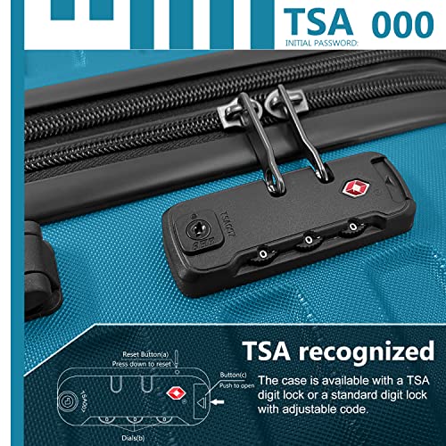 5 Piece Expandable Hard Shell Luggage Set with Spinner Wheels and TSA Lock L832