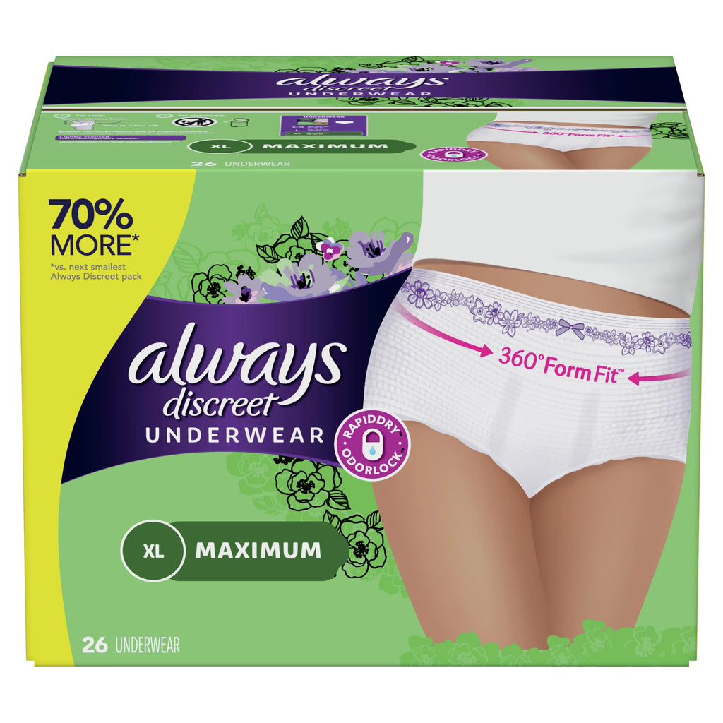 Maximum XL Postpartum Incontinence Underwear, 26 Ct I307