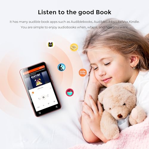 160GB MP3 Player with Bluetooth and WiFi, 4" Touch Screen Android MP4 MP3 Player (Black) I716484