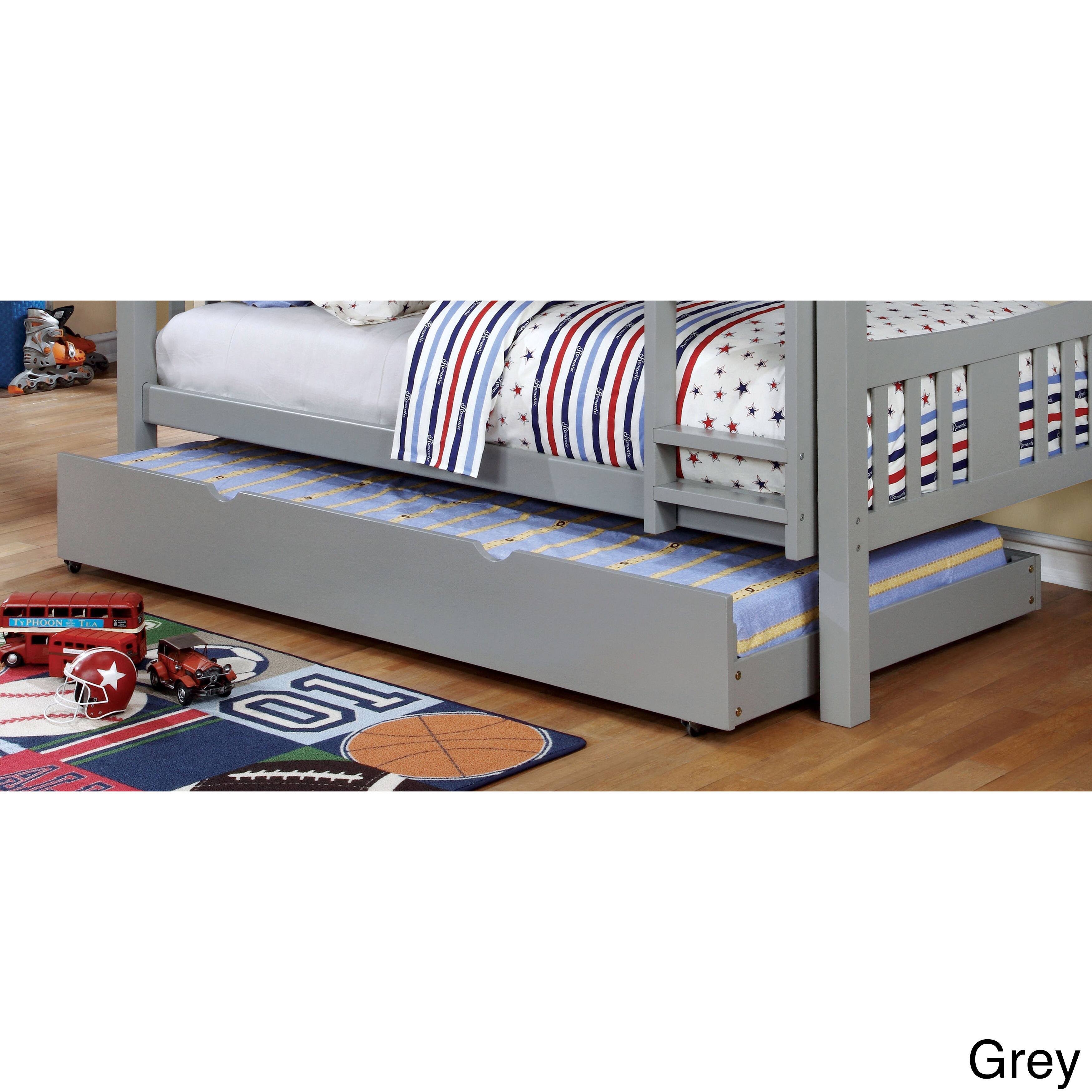 Gray Twin Solid Wood Pull-Out Trundle C737