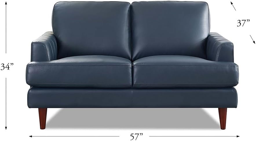 Top Grain Leather Loveseat Navy L517200