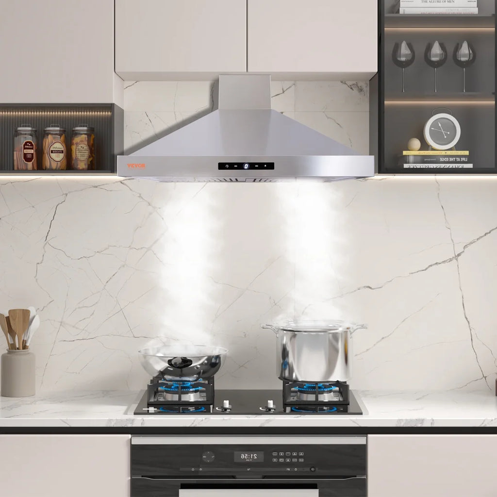 30" 350cfm 3 Speed Wall Mount Range Hood Stainless Steel C385