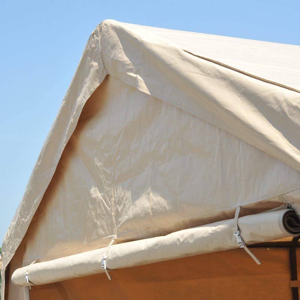 10 x 20 ft Heavy Duty Beige Carport Canopy S504
