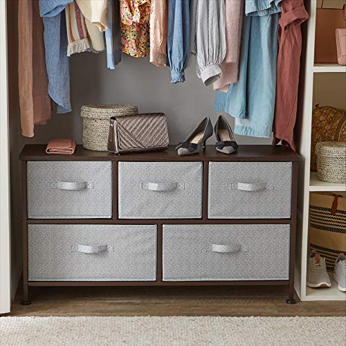 Bronze Fabric 5-Drawer Storage Organizer Unit S240