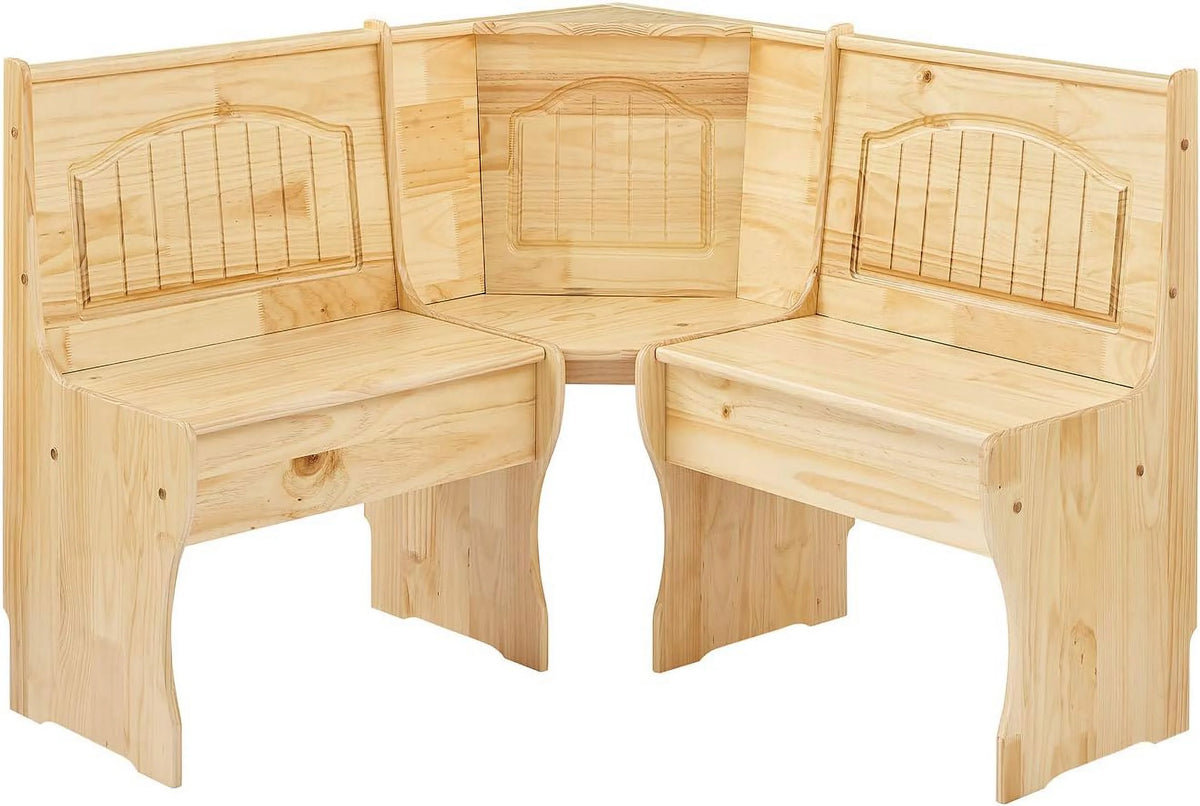 3 Piece Solid Wood Dining Table Set With Side Bench L1903