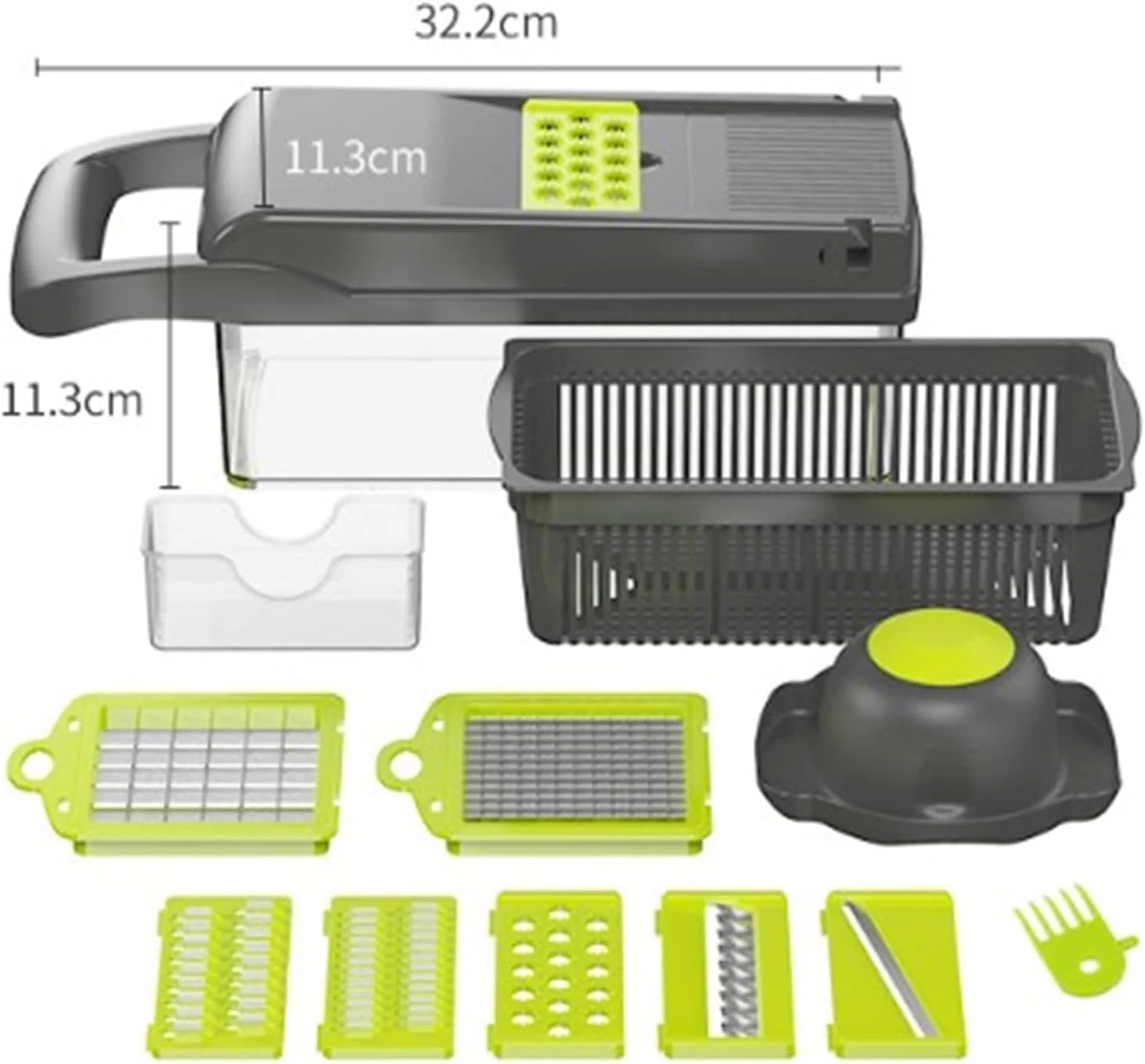 14Pcs Stainless Steel Vegetable Cutter & Slicer (Pink) B143