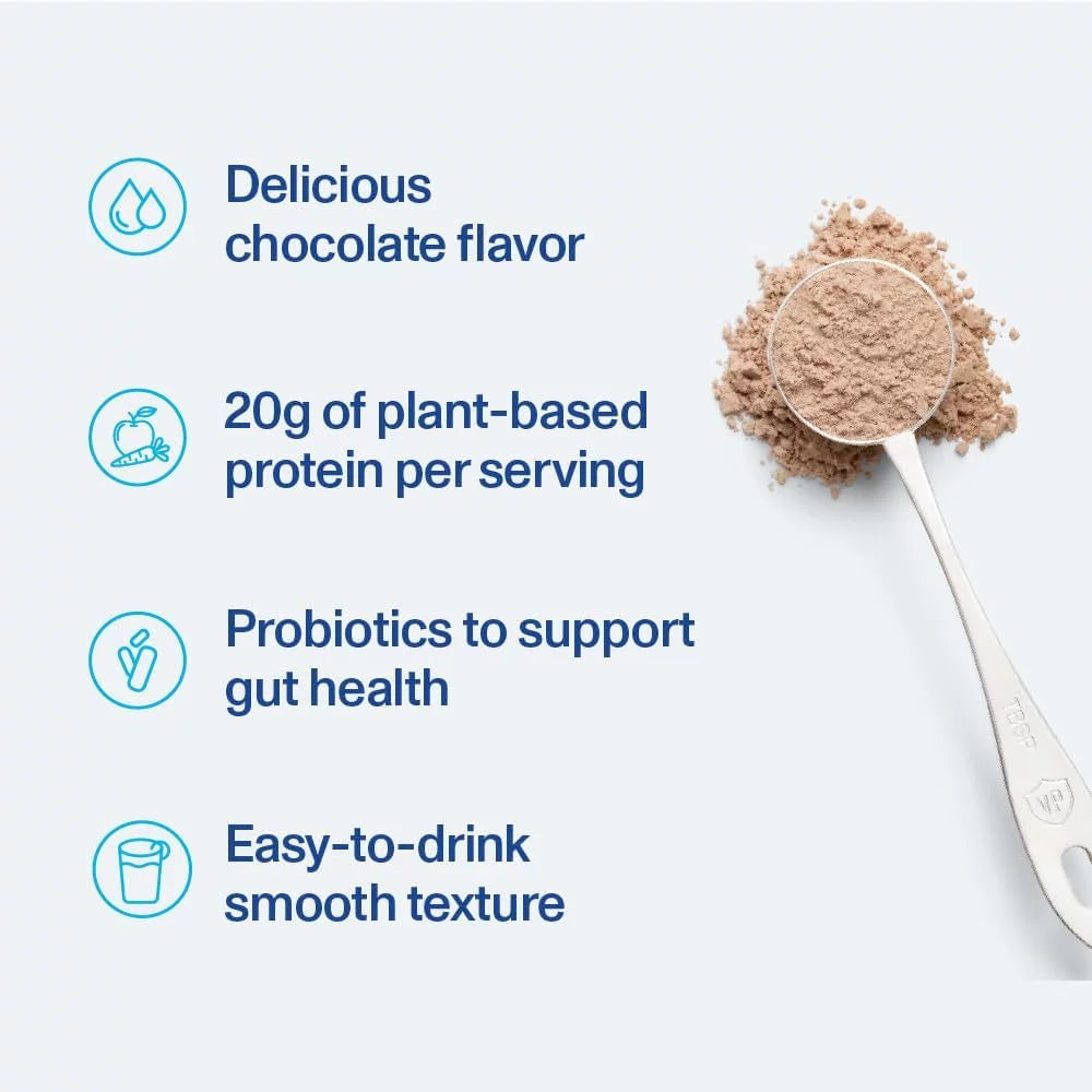 Chocolate Plant Protein Powder, 20g Protein, 16.5 oz L5756