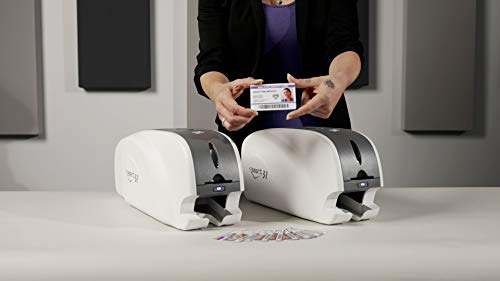 ID Card Printer Bundle with USB Camera, Color Ribbon, and PVC Cards S16555
