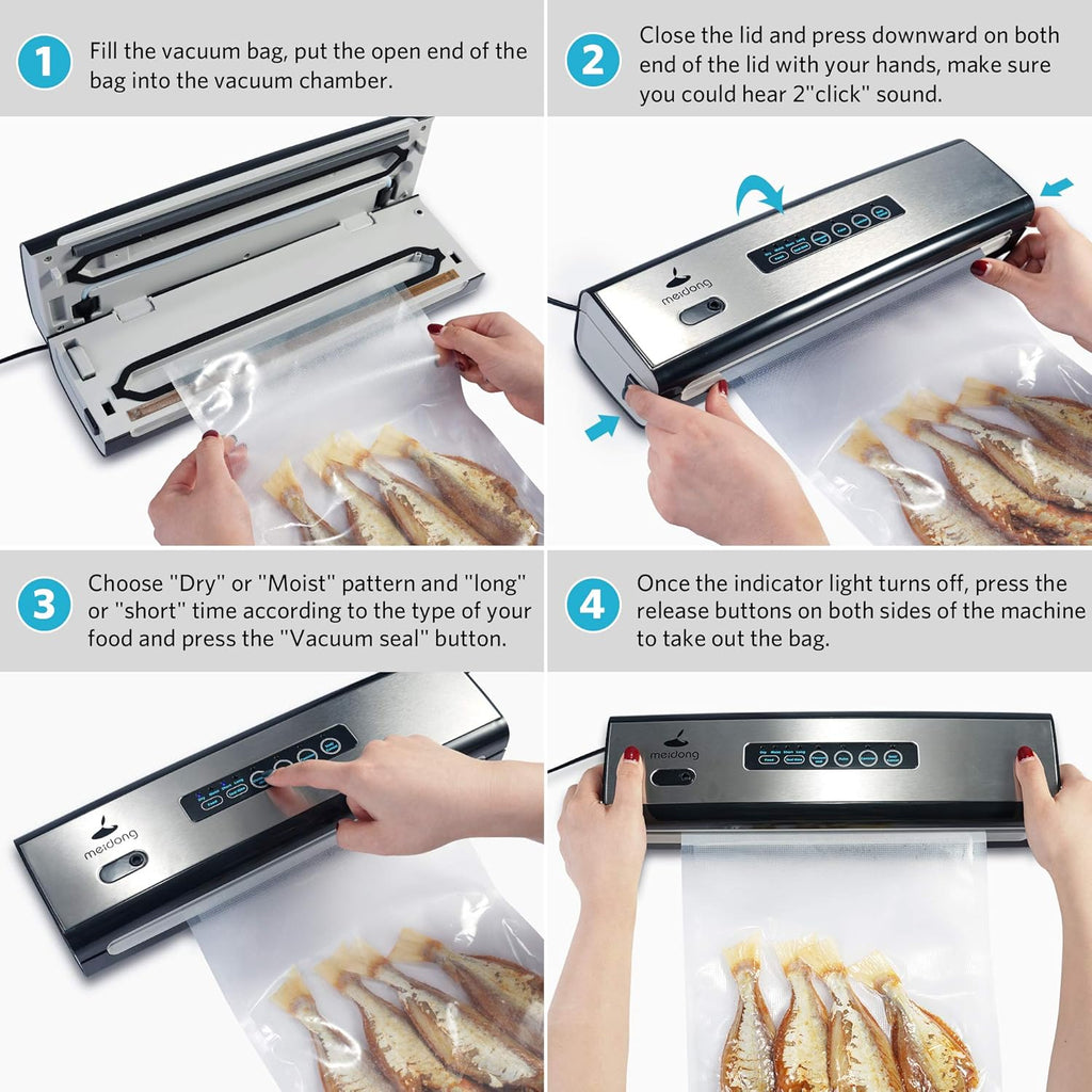 Compact Vacuum Sealer Machine with Starter Kit F4176