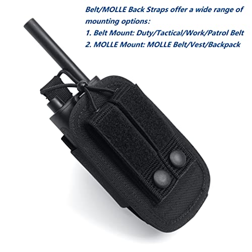 Tactical Radio Holder Elastic Nylon Case with MOLLE Strap Duty Belt Clip W89623