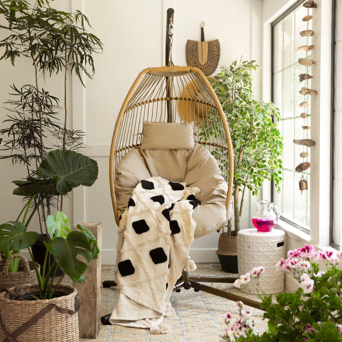 UV Resistant Hanging Swing Chair with Stand A804210