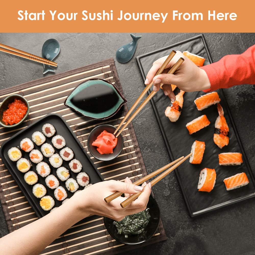 20 in 1 Sushi Making Kit with Chef’s Knife, Bamboo Mats, Rice Mold V139967