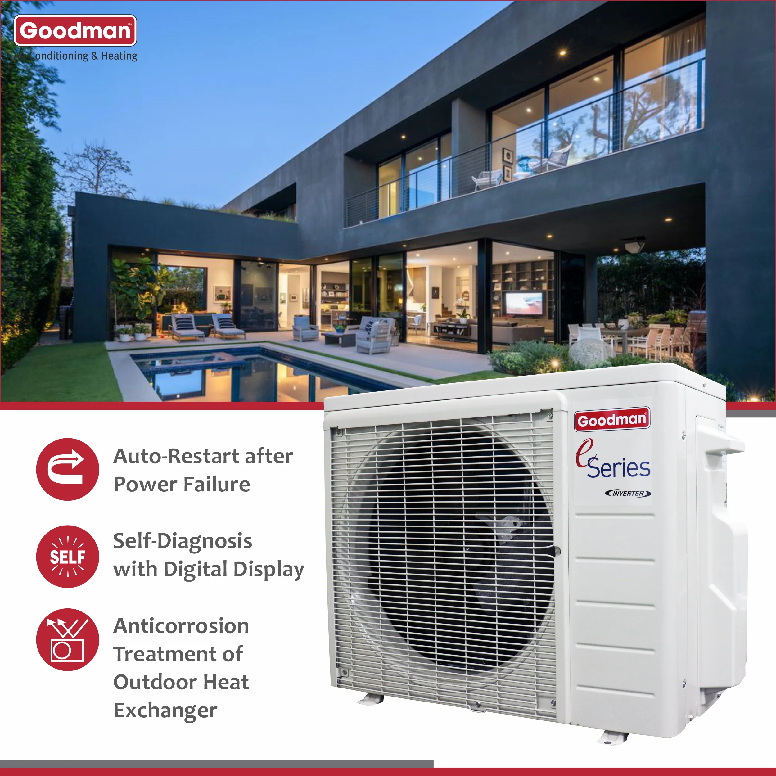 12,000 BTU 18 SEER2 Ductless Mini-Split Heat Pump Air Conditioner Q55832
