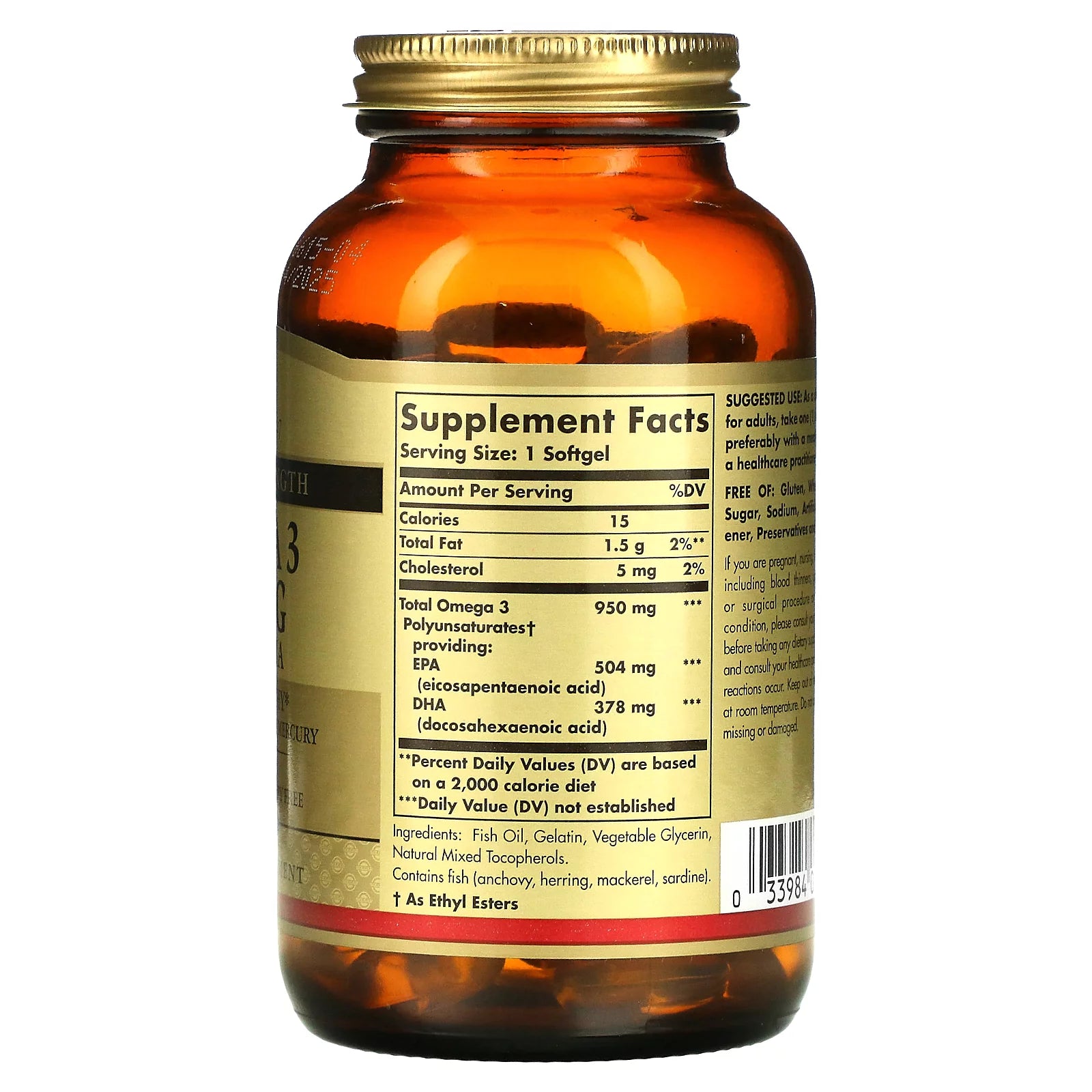 Omega 3 950 mg 100 Softgels R3049