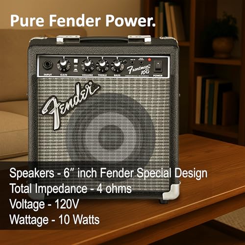 Black Guitar Combo Amplifier with Cable and 12-Pack Picks Y597347