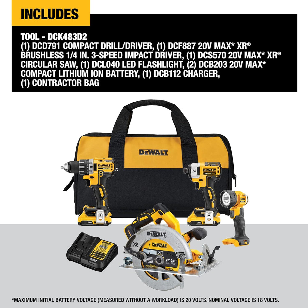 Brushless Combo Kit, Compact 4-Tool Y704654
