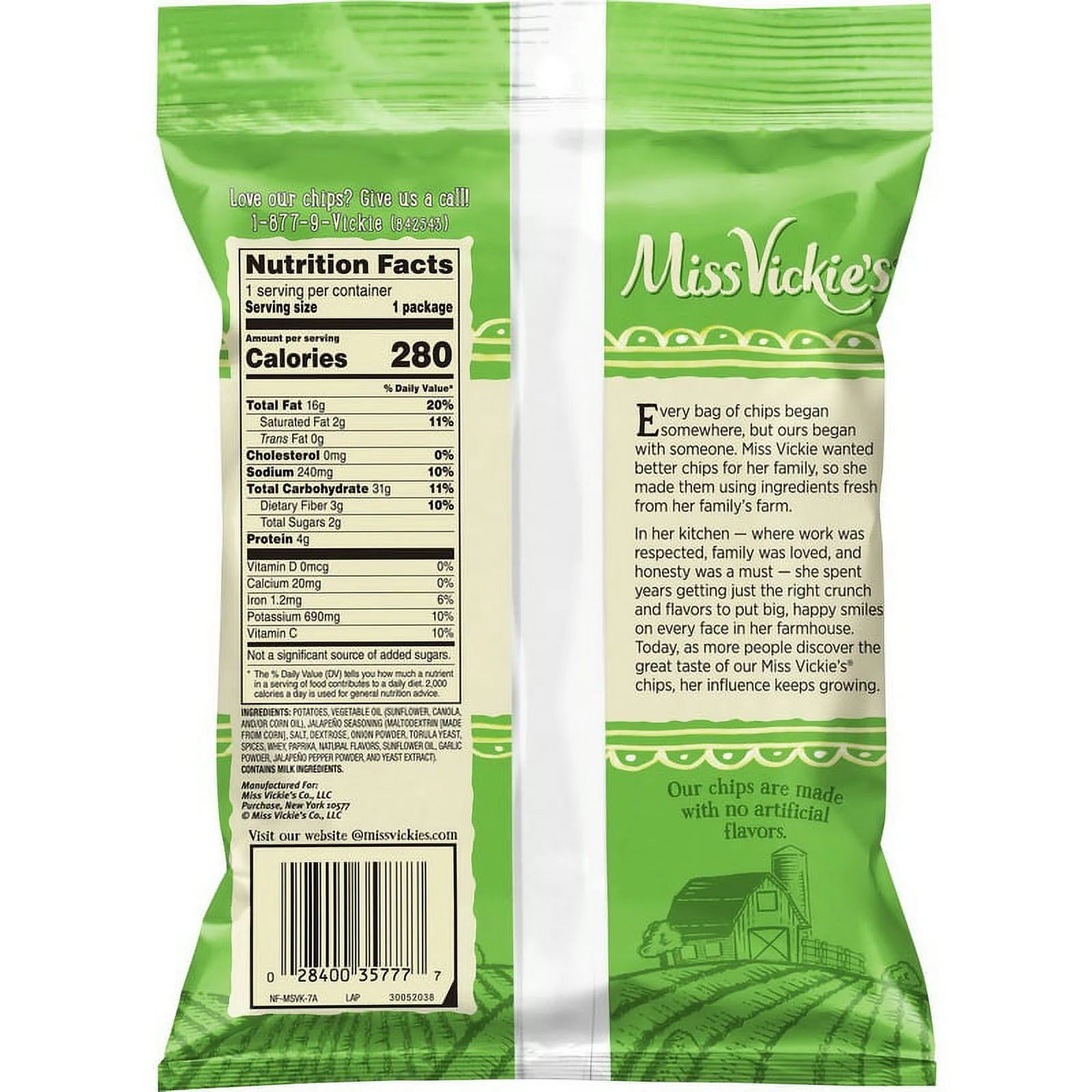 Jalapeno Kettle Cooked Potato Chips 1.875oz 24 Ct C651342
