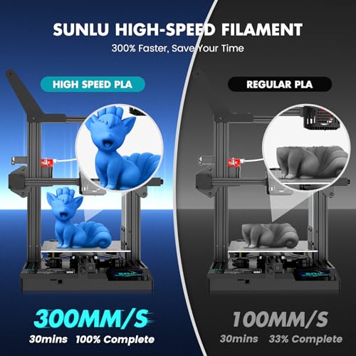 High Speed PLA Filament Mini Pack, 250g/Spool, Black+White+Green+Blue+Red+Orange+Yellow+Pink I522870