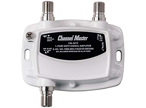 Ultra Mini 4 TV Antenna Amplifier with 4 Outputs, White P9203