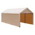 10 x 20 ft Heavy Duty Beige Carport Canopy S504