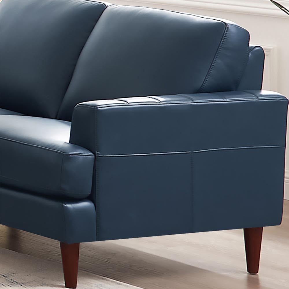 Top Grain Leather Loveseat Navy L517200