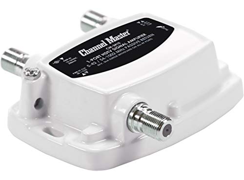Ultra Mini 4 TV Antenna Amplifier with 4 Outputs, White P9203