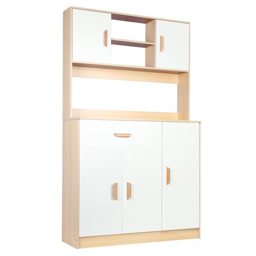 Freestanding Kitchen Pantry Storage Cabinet with Drawers, Doors, and Shelves K38621
