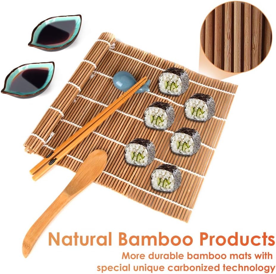 20 in 1 Sushi Making Kit with Chef’s Knife, Bamboo Mats, Rice Mold V139967