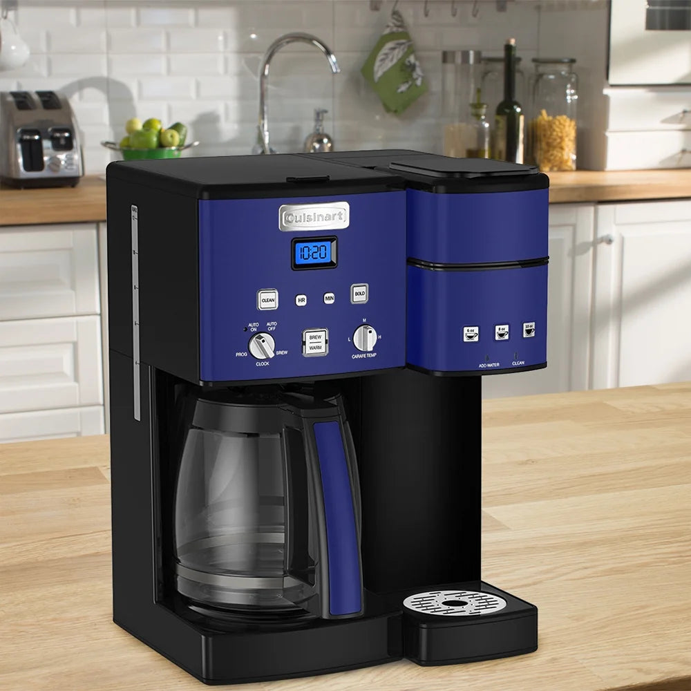 12 Cup Coffee Maker and Single-Serve Brewer Navy Bundle K59018