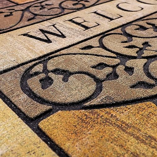 24"x36" Heavy-Duty Outdoor Door Mat with Non-Slip Rubber Backing P8591