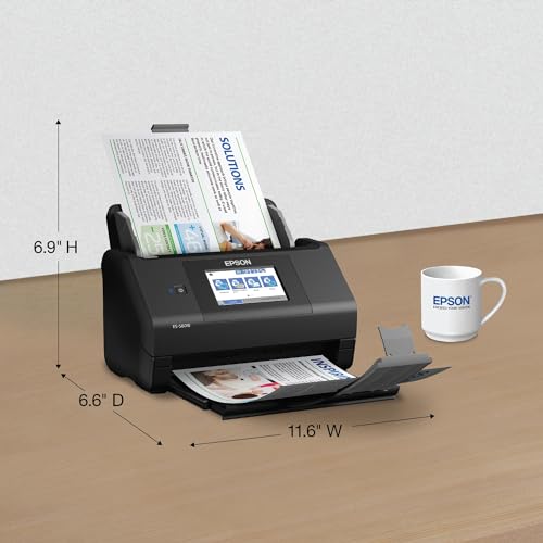 Wireless Color Duplex Desktop Document Scanner with 100-sheet Auto Document Feeder and 4.3" Touchscreen I813