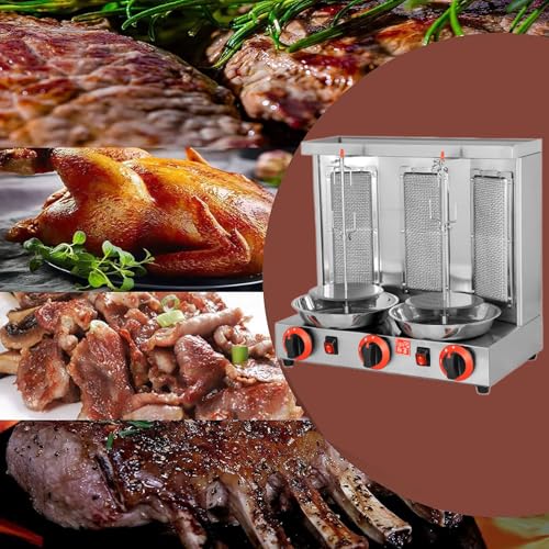 Gas Vertical Broiler with 2 or 3 Burners, Meat Catch Pan B7511