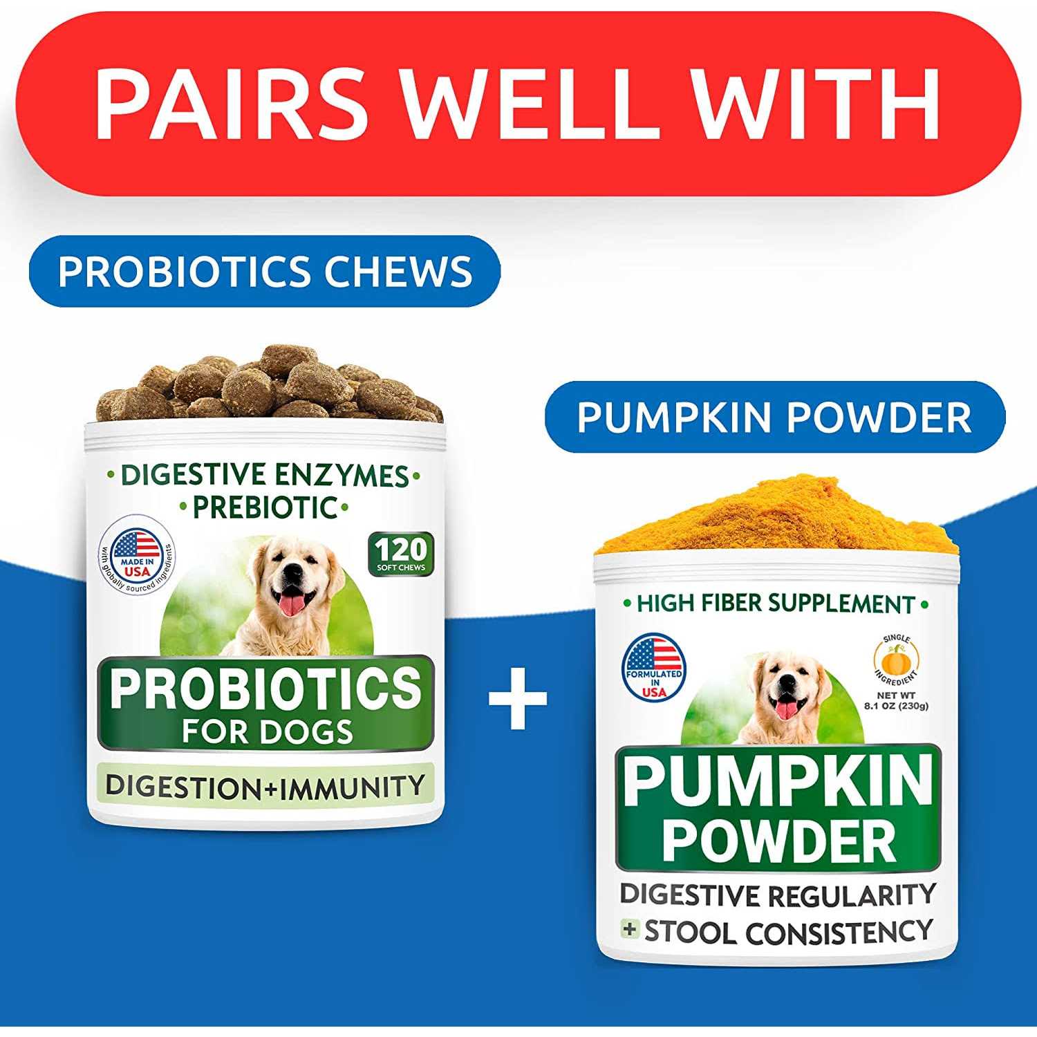 Pumpkin Powdered Fiber Supplement for Dogs 8.1oz S97316