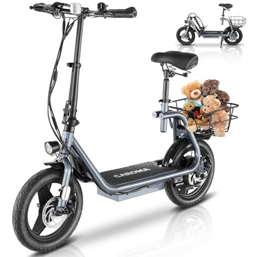 500W/800W/1200W Electric Scooter with Seat 14" Tire Foldable N20564