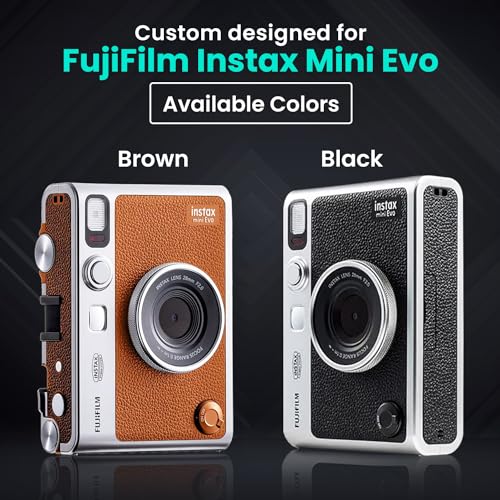Black Instant Mini EVO Hybrid Camera Bundle with 60 Instant Film Sheets G2224