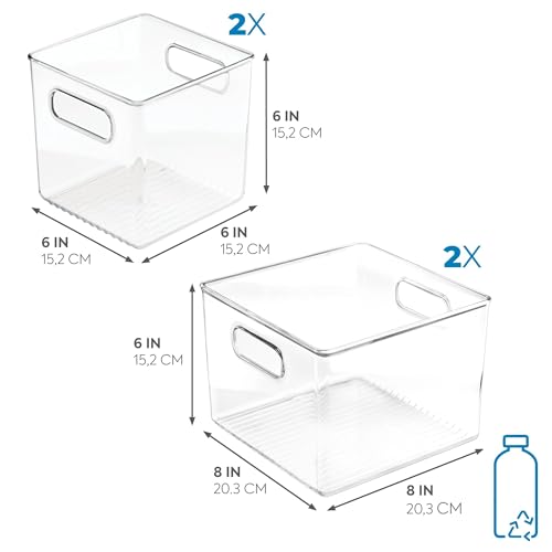 Recycled Plastic Storage Bin with Handles G85824