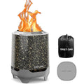 Silver Smokeless Tabletop Fire Pit, Dual-Fuel, 10.1" x 7" N822