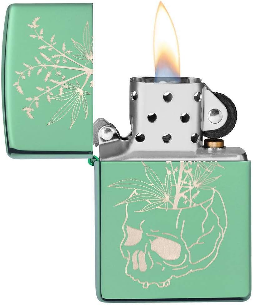 High Polish Green Pocket Lighter R277