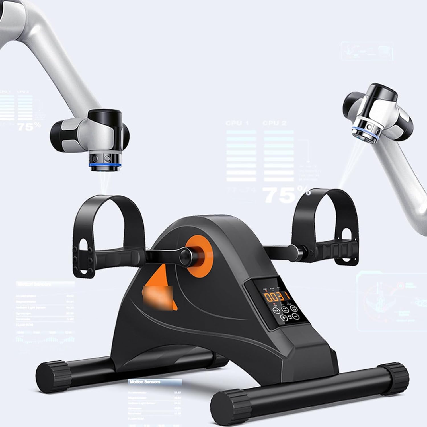Electric Rehabilitation Training Machine Under Desk Bike Pedal Exerciser with LCD Display B831514
