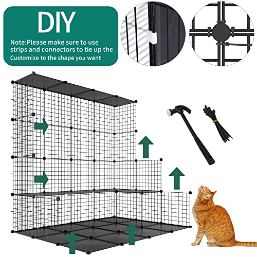 Large Cat Cage with Roof Hammock Platforms M204