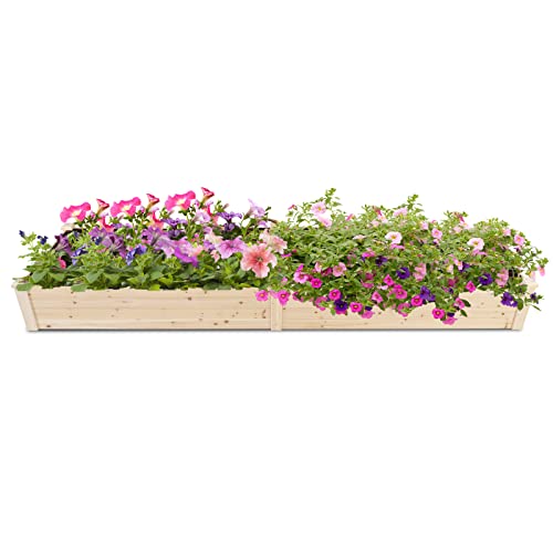 Wooden Raised Garden Bed (92 x 24 x 10 Inch) S5489